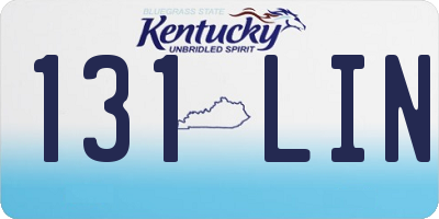 KY license plate 131LIN