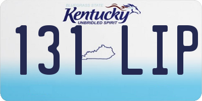 KY license plate 131LIP