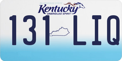 KY license plate 131LIQ