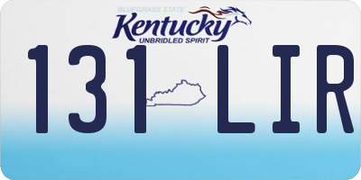 KY license plate 131LIR