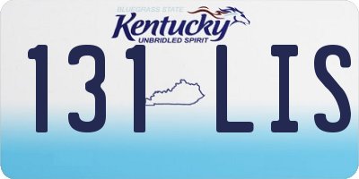 KY license plate 131LIS