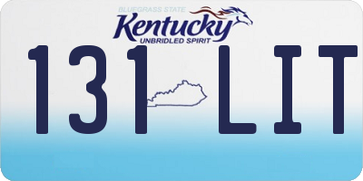 KY license plate 131LIT