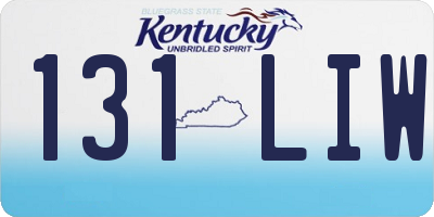 KY license plate 131LIW
