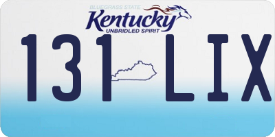 KY license plate 131LIX