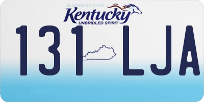 KY license plate 131LJA