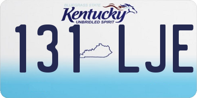 KY license plate 131LJE
