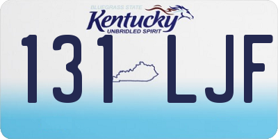 KY license plate 131LJF