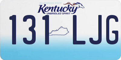 KY license plate 131LJG