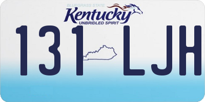 KY license plate 131LJH