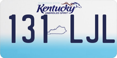 KY license plate 131LJL