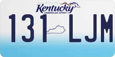 KY license plate 131LJM