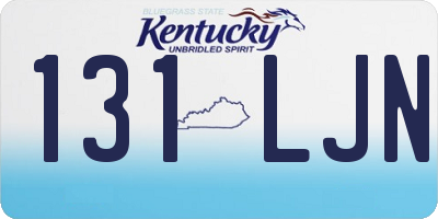 KY license plate 131LJN