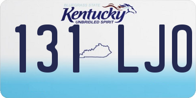KY license plate 131LJO