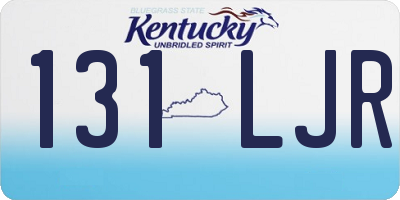 KY license plate 131LJR