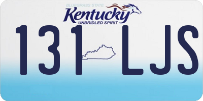 KY license plate 131LJS