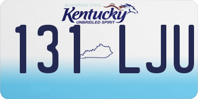 KY license plate 131LJU