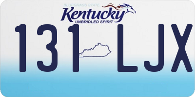 KY license plate 131LJX