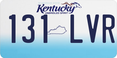 KY license plate 131LVR