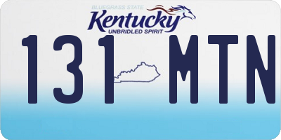 KY license plate 131MTN