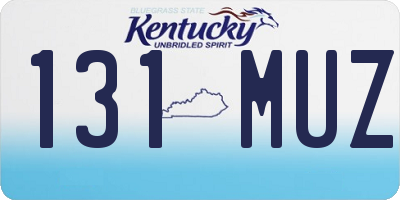KY license plate 131MUZ