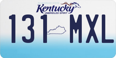 KY license plate 131MXL
