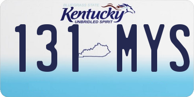 KY license plate 131MYS