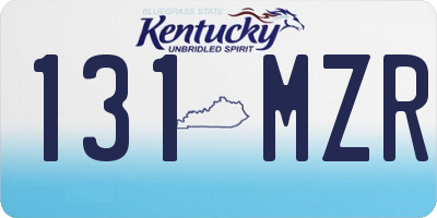 KY license plate 131MZR