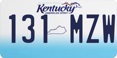 KY license plate 131MZW
