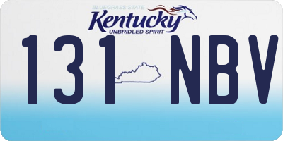 KY license plate 131NBV