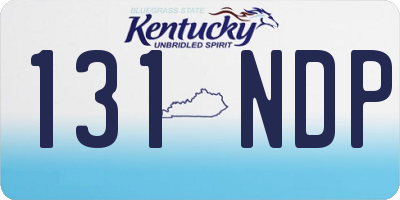 KY license plate 131NDP