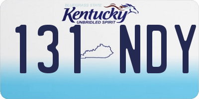 KY license plate 131NDY