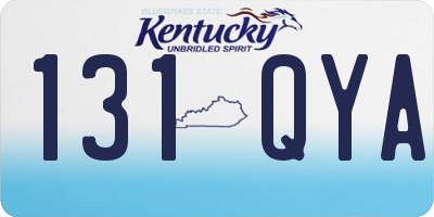 KY license plate 131QYA