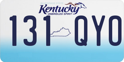 KY license plate 131QYO