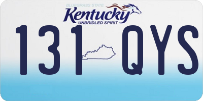 KY license plate 131QYS