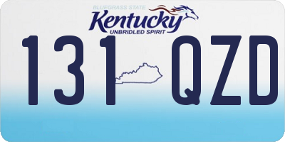 KY license plate 131QZD