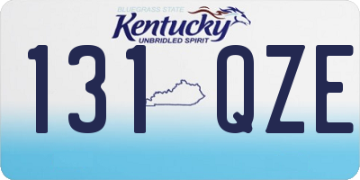 KY license plate 131QZE