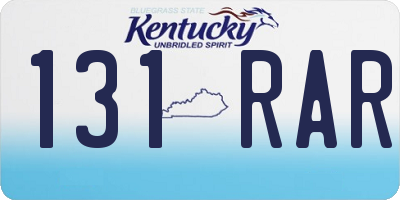 KY license plate 131RAR
