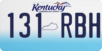 KY license plate 131RBH