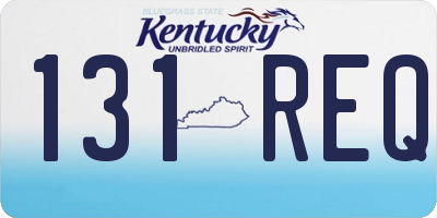 KY license plate 131REQ