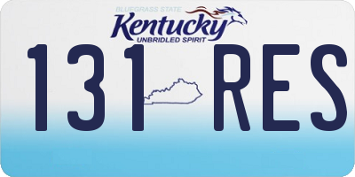 KY license plate 131RES