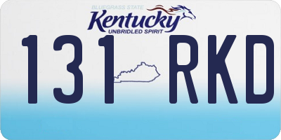 KY license plate 131RKD