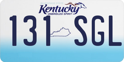 KY license plate 131SGL