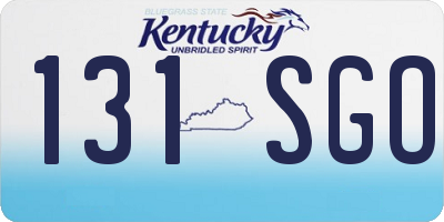 KY license plate 131SGO