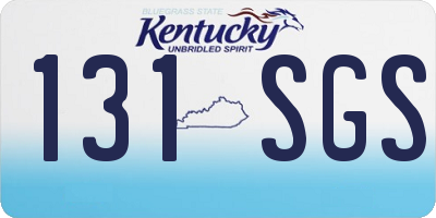 KY license plate 131SGS