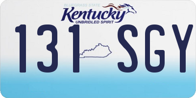 KY license plate 131SGY