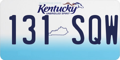 KY license plate 131SQW