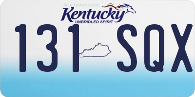 KY license plate 131SQX
