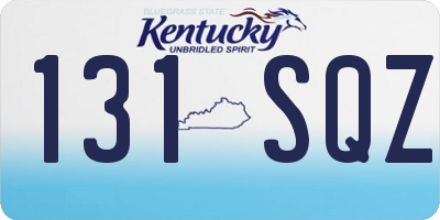 KY license plate 131SQZ