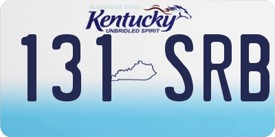 KY license plate 131SRB