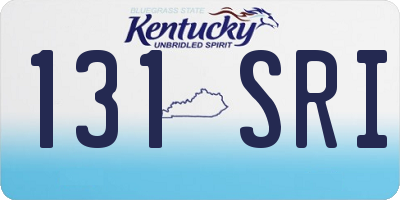 KY license plate 131SRI